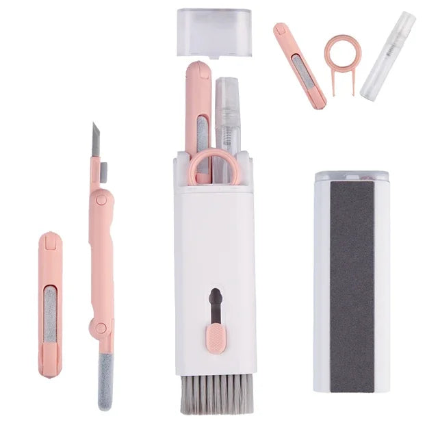 Electronic device keyboard cleaning tool kit 7-in-1