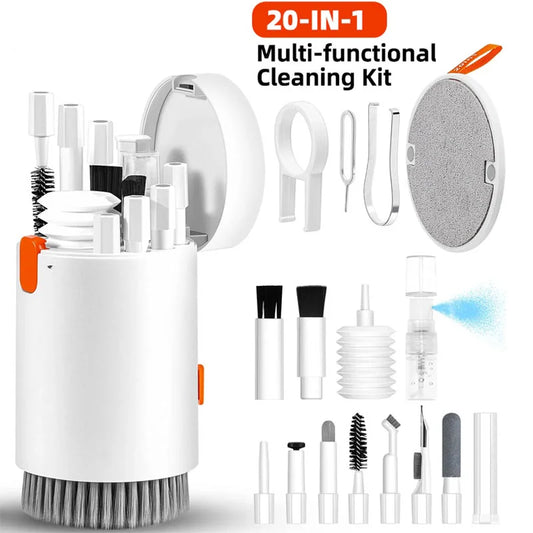 Electronic device keyboard cleaning tool kit 20-in-1
