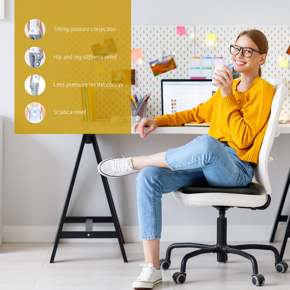 Memory foam seat cushion – Black