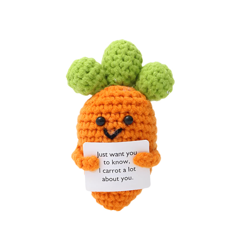 Cute knitted crochet positive motivational plushies