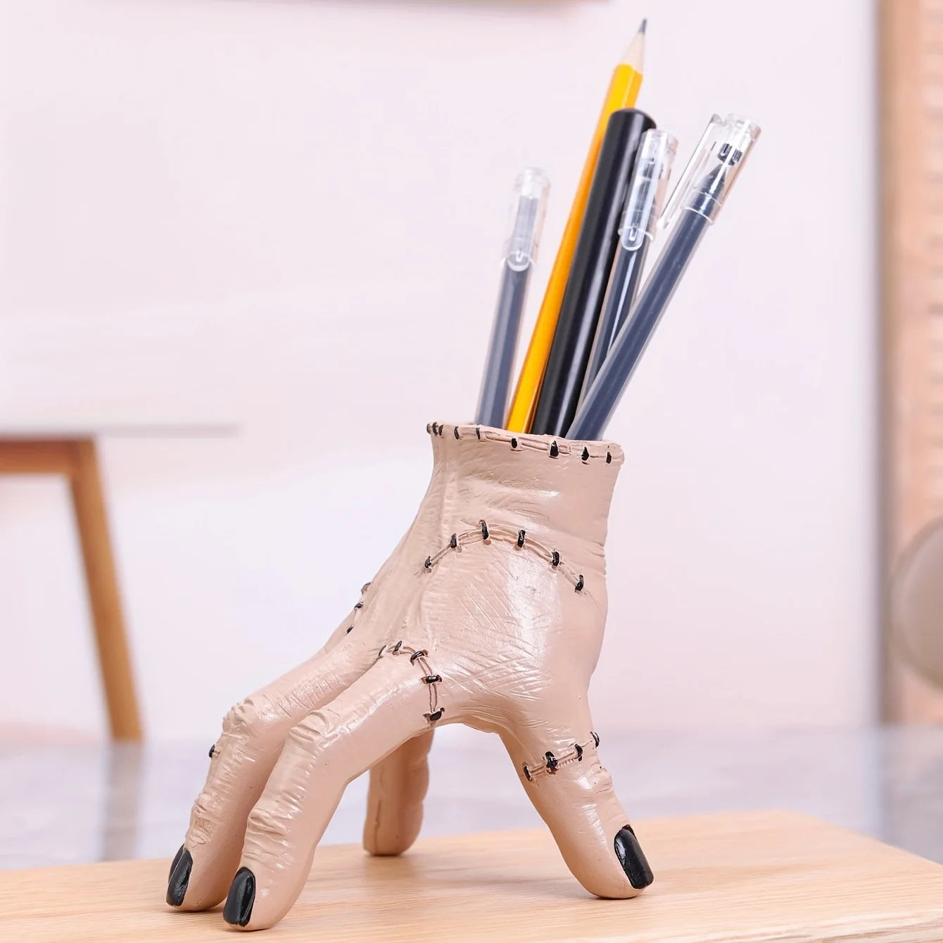 Wednesday Addams Family Thing hand decorative pen holder