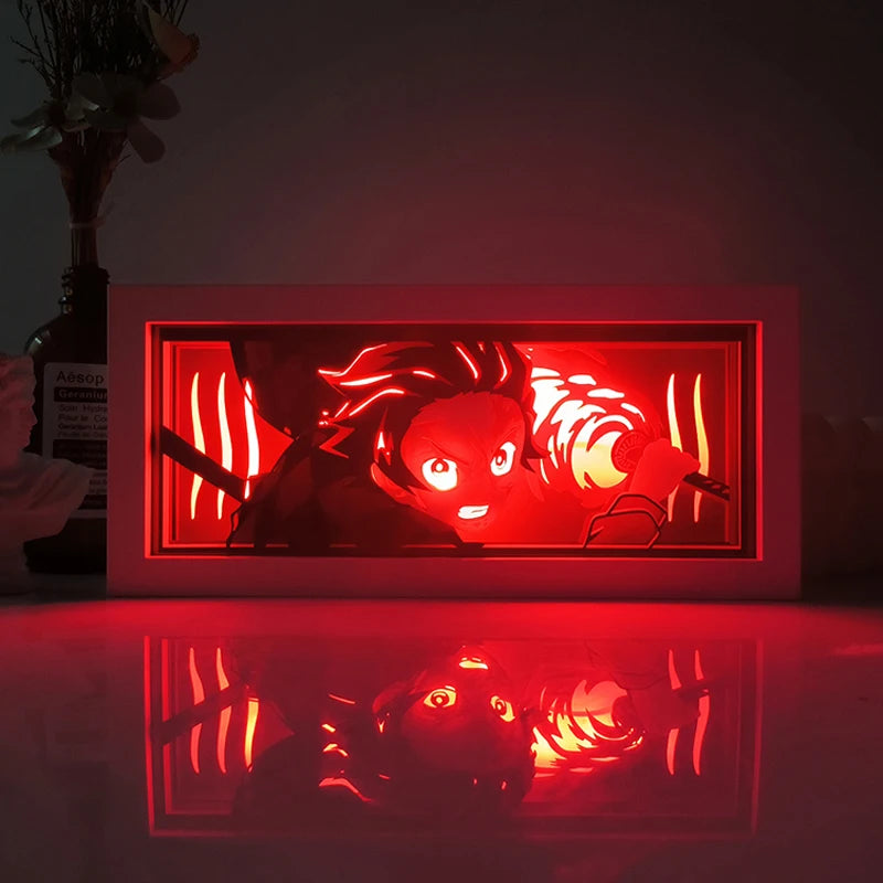 Anime shadow light box decoration