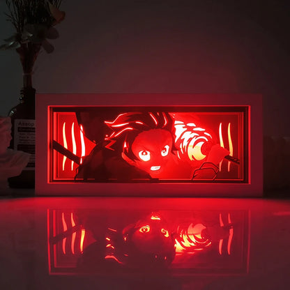 Anime shadow light box decoration