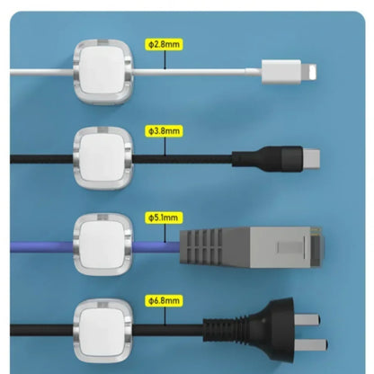 Magnetic clip cable organiser 6pk