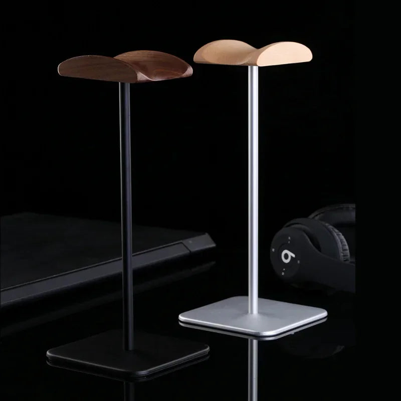 Wooden headphone headset stand