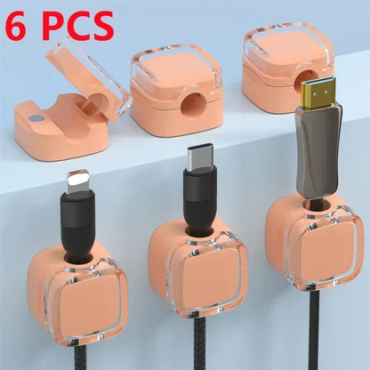 Magnetic clip cable organiser 6pk