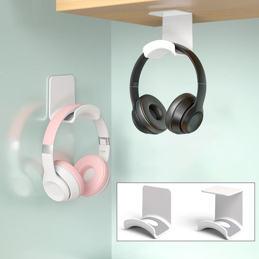 Wall-mounted desk-mounted headphone stand 2pk