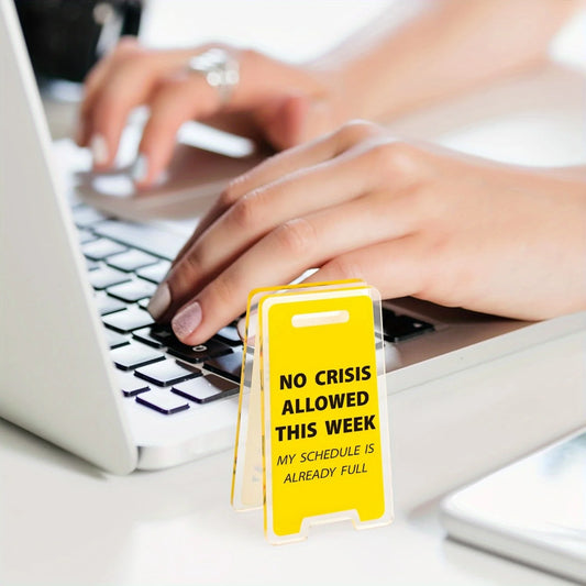 Funny desk warning sign paper clip decoration