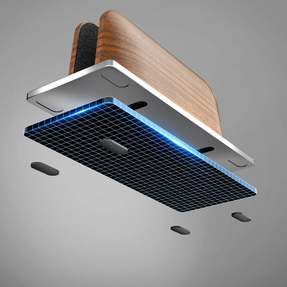 Solid walnut wood laptop docking stand