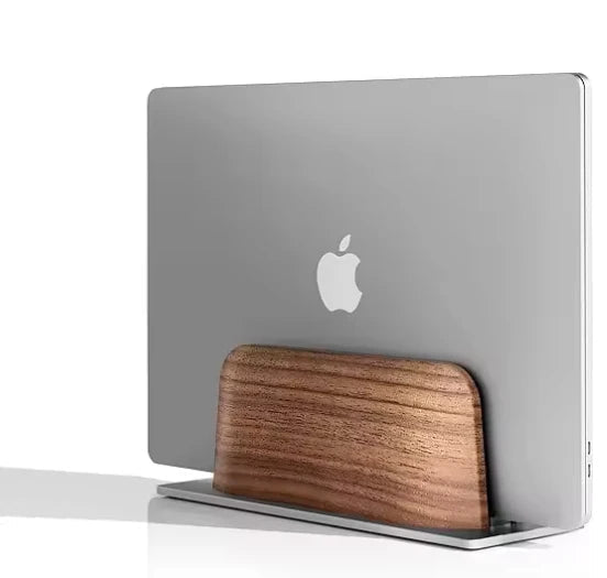 Solid walnut wood laptop docking stand