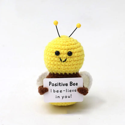 Cute knitted crochet positive motivational plushies