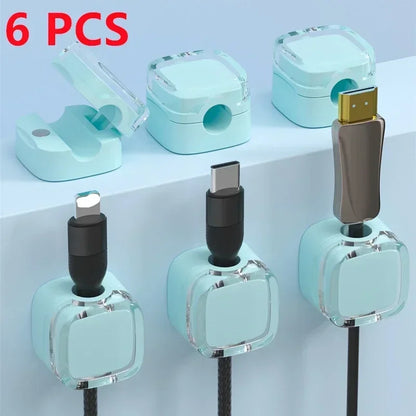 Magnetic clip cable organiser 6pk