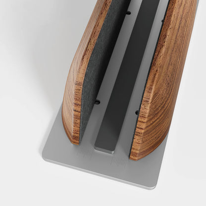 Solid walnut wood laptop docking stand