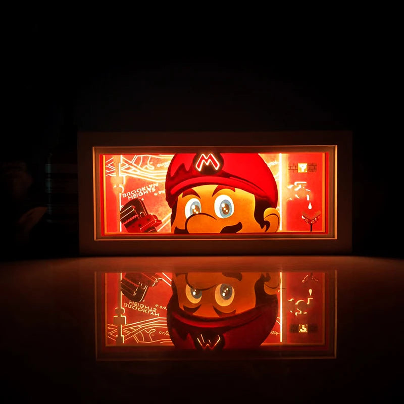 Anime shadow light box decoration