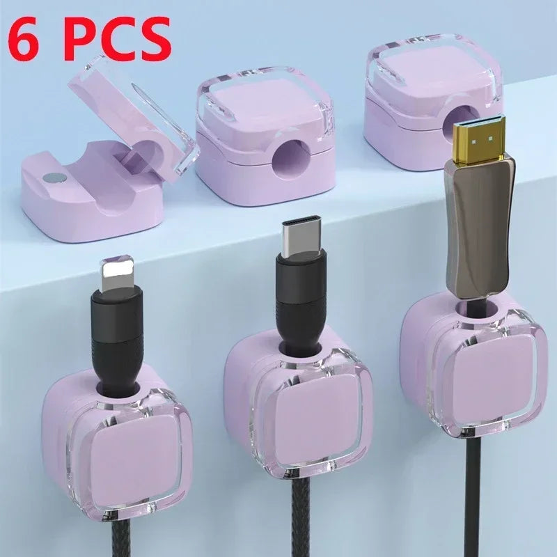 Magnetic clip cable organiser 6pk