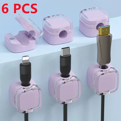 Magnetic clip cable organiser 6pk
