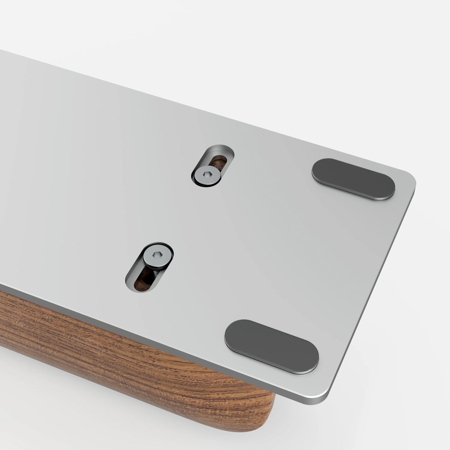 Solid walnut wood laptop docking stand