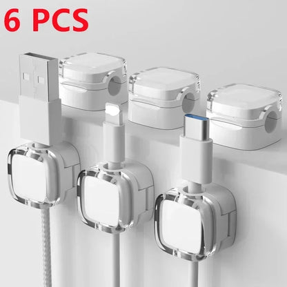 Magnetic clip cable organiser 6pk