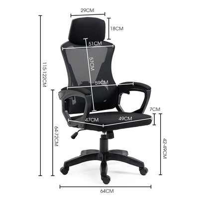 Classic ergonomic mesh office chair – Black