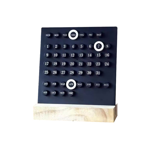 Perpetual small board desk calendar