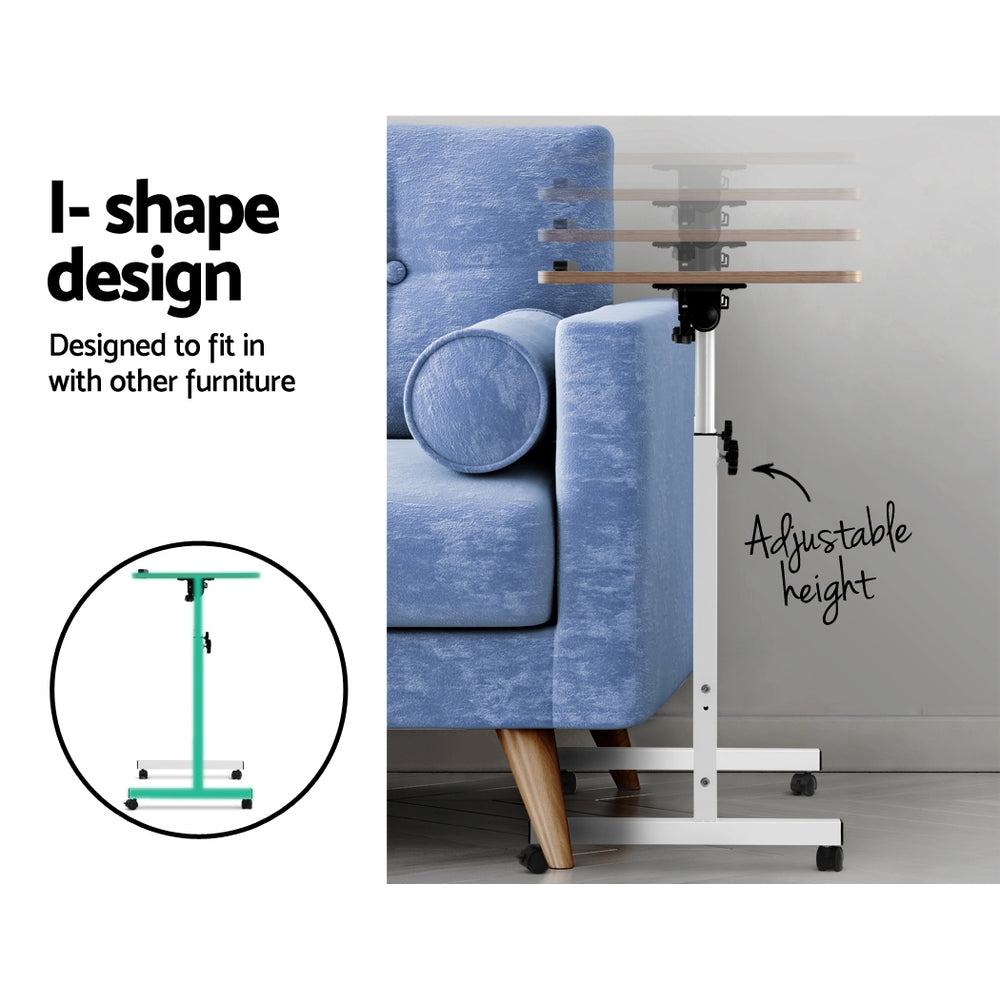 Adjustable laptop desk table – Light wood 80