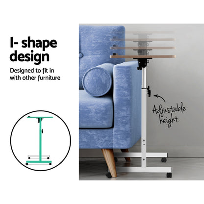 Adjustable laptop desk table – Light wood 80