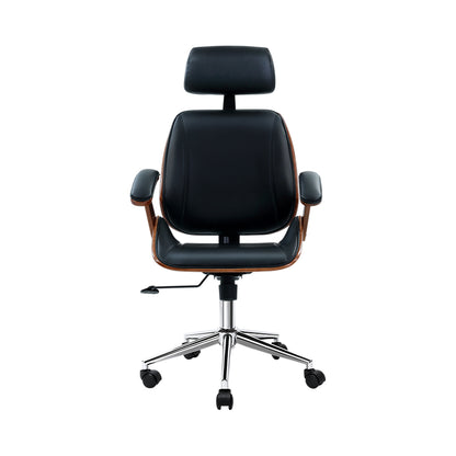Premium wood & leather office chair